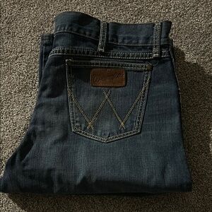 Wrangler Relaxed Blue Jeans with Signature Stitching